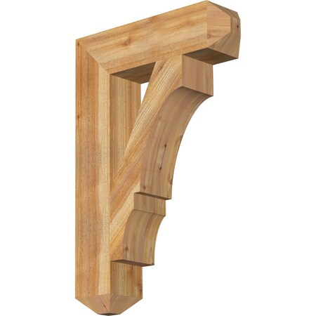 Ekena Millwork Balboa Craftsman Rough Sawn Bracket, Western Red Cedar, 6"W x 24"D x 36"H BKT06X24X36BOA04RWR